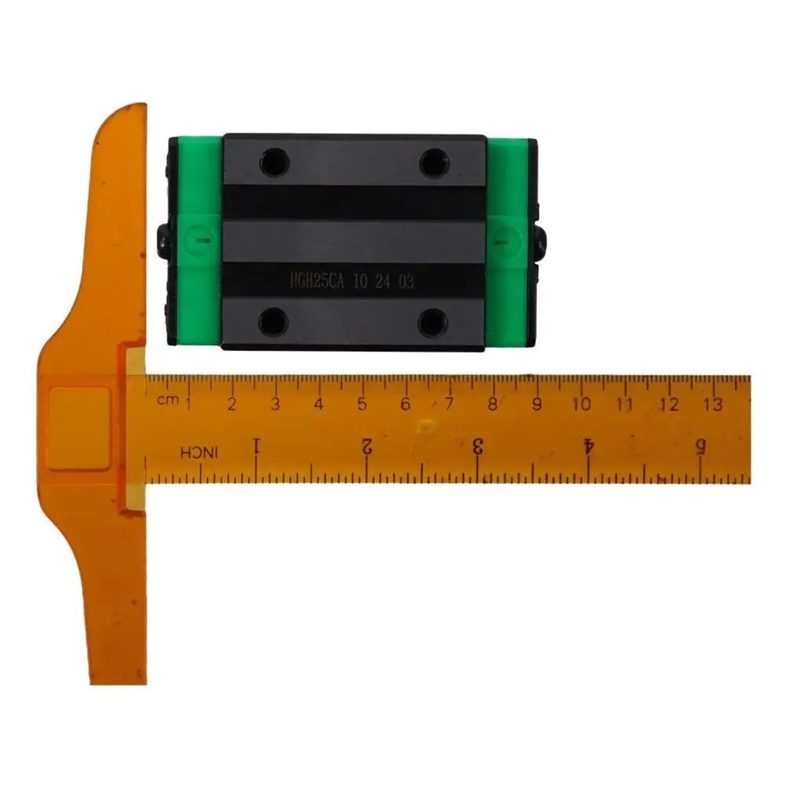 Deslizador de guía de movimiento lineal de metal Bloque deslizante lineal de acero for cojinetes, cuadrado, verde, HGH25CA, guías lineales, bloque deslizante for rieles, maquinaria automatizada, autom