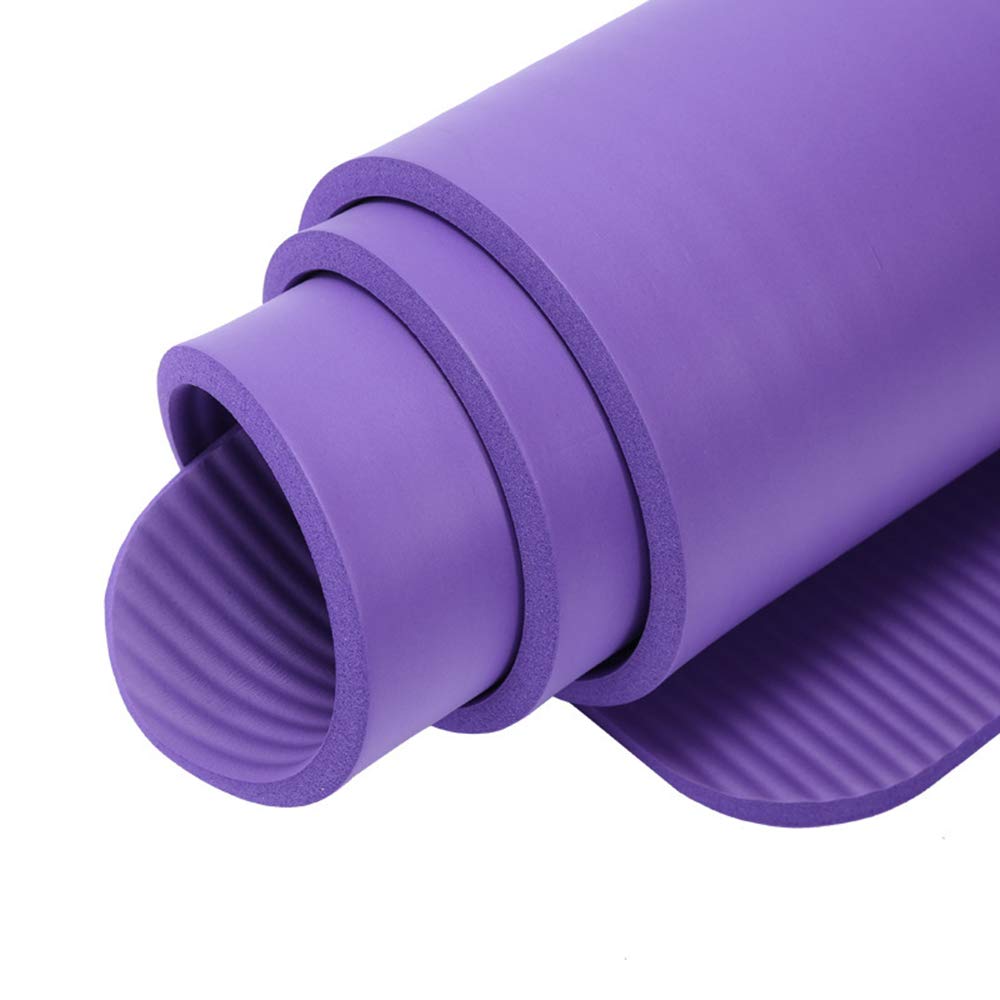 Tappetino da yoga antiscivolo, 10 mm di spessore, con fascia portaoggetti e borsa a rete, per amanti, donne incinte, bambini, anziani, escursionisti, viaggiatori