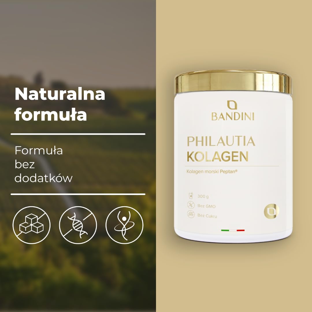 Bandini® Kolagen morski w proszku 12.000mg - Czysty hydrolizat kolagenu typu I z bioaktywnymi peptydami kolagenowymi - Suplement dla skóry, włosów, paznokci – Bezzapachowy Marine Collagen - 300g