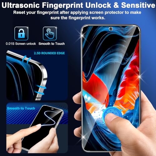 Image of 3 Pack Privacy Screen Protector for Google Pixel 11 Pro XL Tempered Glass + 2 Pack Camera Lens Protector, True 25Anti Spy, 9H Hardness, Fingerprint Unlock, Case Friendly Bubble-Free 6.8 Inch