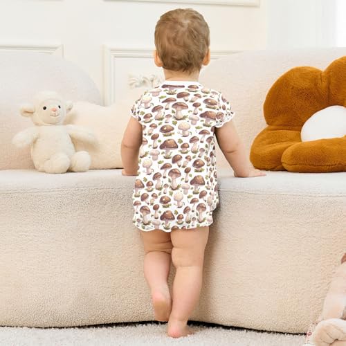 Barboteuse bulle marron en coton pour bébé fille de 24 mois