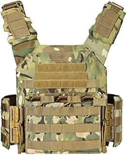 GLORYFIRE Tactical Vest Quick Release Lightweight Airsoft Vest Adjustable Breathable Military Vest for CS/Hunting/Training