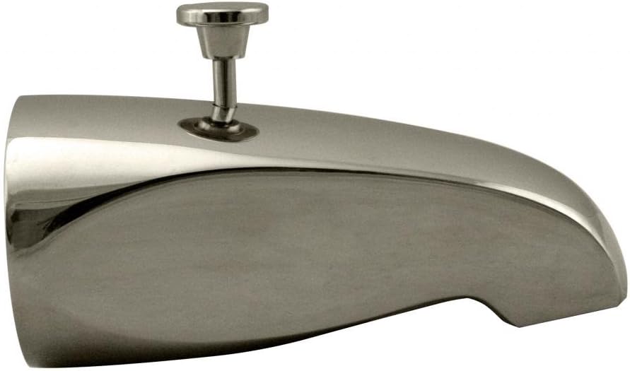 Westbrass Rear Diverter 5-1/2" Tub Spout, Powder Coat White, D3112-50