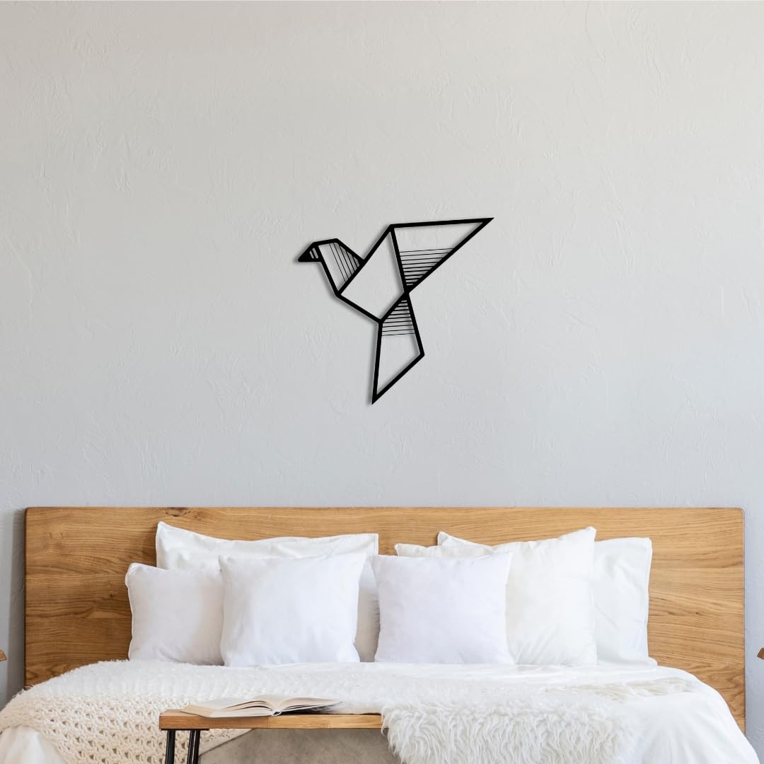 Garden Bird Ornaments - Metal Wall Art - Room Decor - Home Decor - Christmas Gifts - Bedroom Decor - Wall Decor - Decorative Home Accessories - Wall Art For Living Room (Flying Bird)