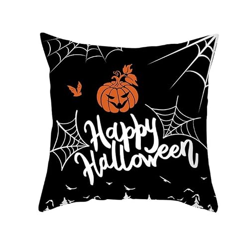 Chenlane Silk Pillow Cover Cases Outdoor Couch Cushion Covers Halloween, Neutral Individual Sectional Sofa Decorative 50x50 cm, 1Pcs