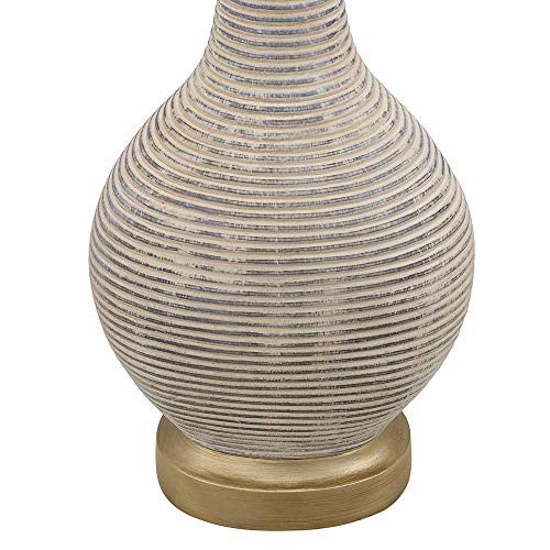 Arpenter Bedside Table Lamp Set Of 2 For Bedroom Or Living Room, 9.5W Led Bulbs Included, 24.5" High Large Oval Table Lamps With Linen Fabric Shade Gold #TOP5