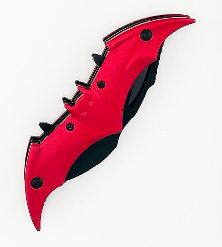 Miniatura 10 de ARLEZA STORM Dark Knight - Cuchillo de murciélago de doble hoja plegable de bolsillo de 11 pulgadas, cuchillo táctico de doble hoja asistido por