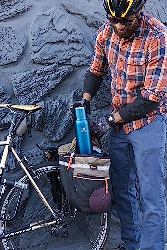 Image of Stanley Adventure-To-Go Vacuum Bottle 1.4 qt | Wide Mouth with Leakproof Cup Lid | Keep Drinks Hot or Cold | Packable for Travel | Insulated Stainless Steel Thermal Bottle | BPA-Free | Blue Glow