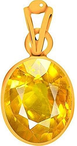 7.25-7.50 quilates amarillo zafiro colgantecoquilla (colgante de Panchadhatu de piedra de PukhrajJúpiter) 100% piedra preciosa original de calidad