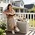 Mars Villa 60 Gallon Outdoor Storage Bench, Deck Box Waterproof Outside Resin Storage Bin for Outdoor Patio Furniture Cushion, Pool Supply, Garden Tool, UV-Resistant and Weatherproof, Rattan Greige