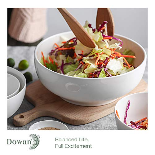 Dowan Serving Bowls, Mixing Bowl Set, 86/36/24/8.5 Ounces Mixing Bowls For Kitchen, White Serving Set, Serving Bowls Set Of 4, Ceramic Bowl Sets For Eating Different Sizes #TOP1