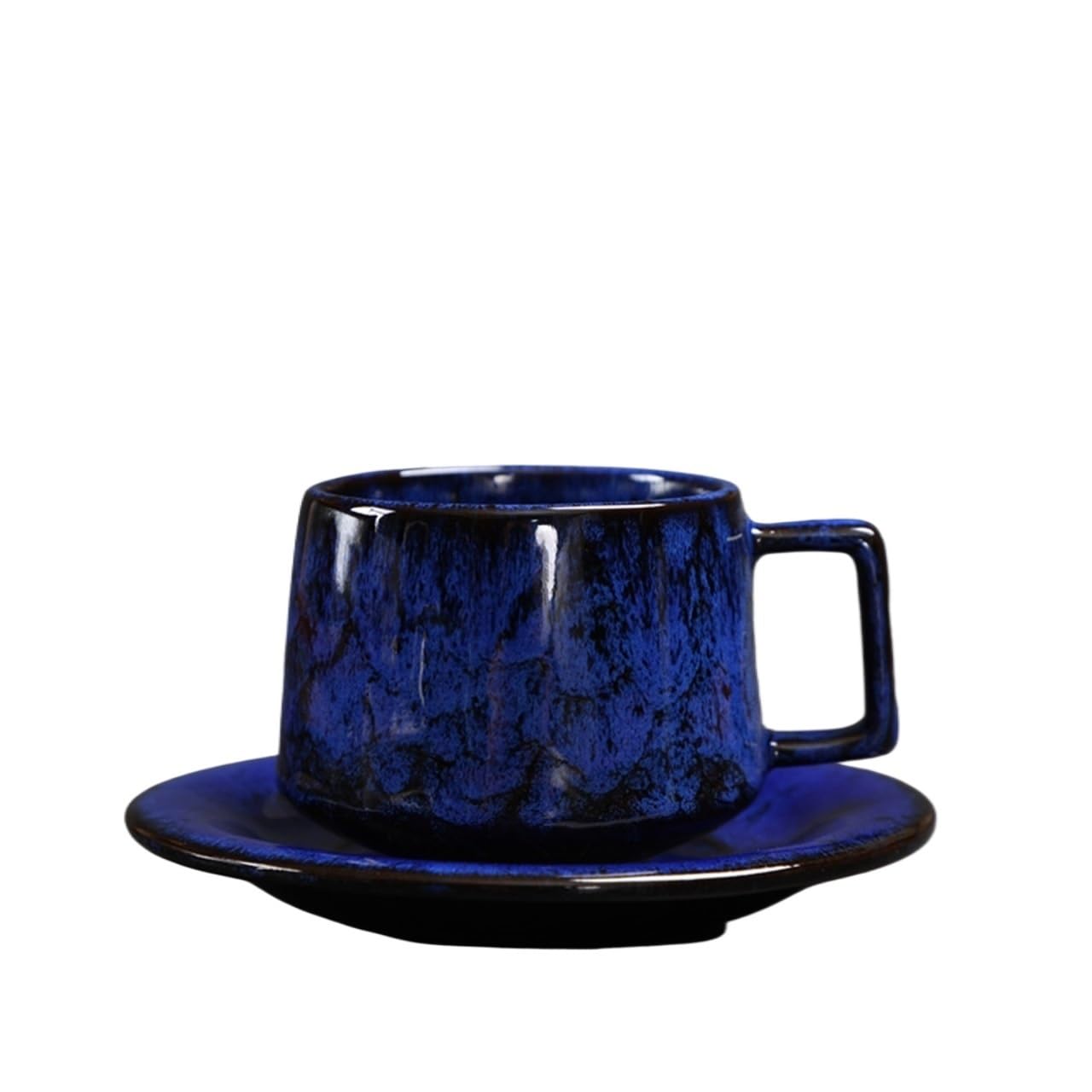 LIBANGRONG-888 Mugs Coffee/tea Cup with Saucer Set Ceramic Vintage Stoneware Mug Milk Tea Cup