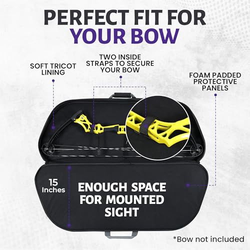 Image of LEGEND Apollo Soft Bow Case - Compound Bow Case with Multiple Storage & Foam Padding, Lightweight Bow and Arrow Case for Archery Accessories, Bow Bag with Arrow Tube Pocket - 40 inch & 44 inch