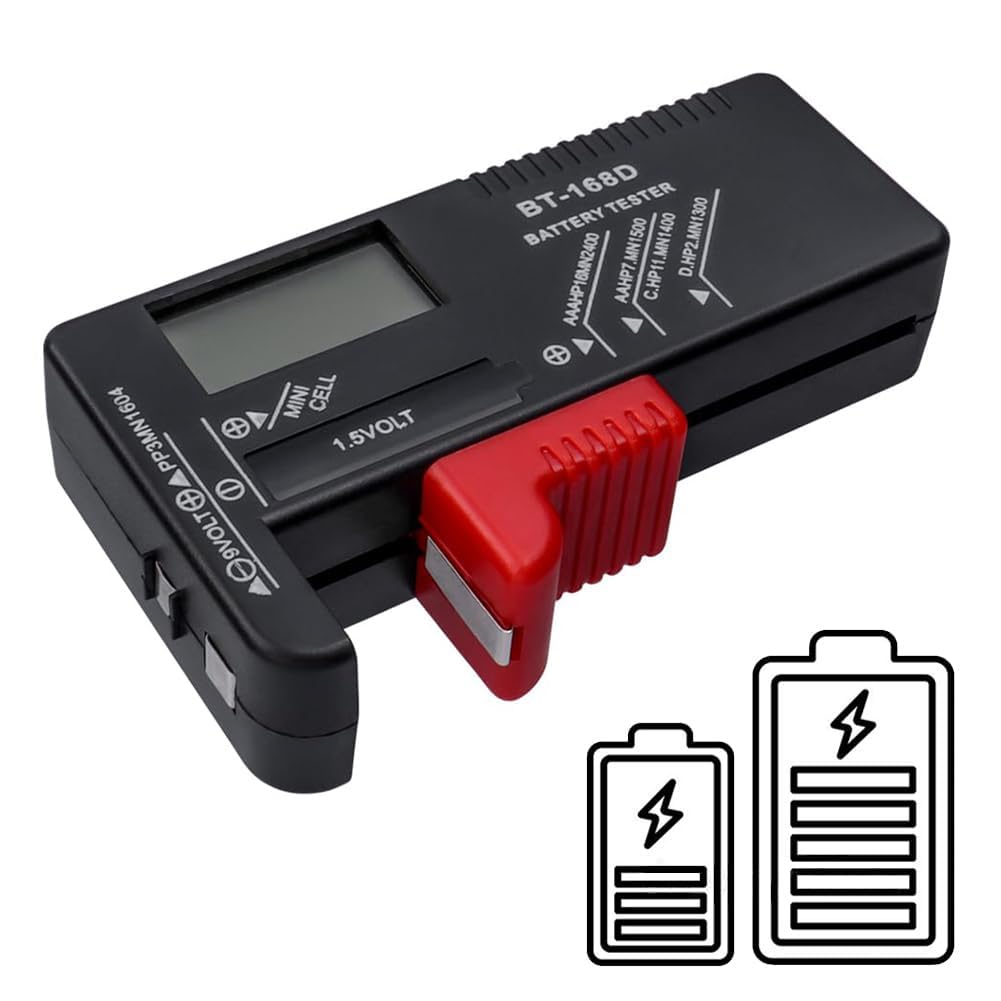 Testeur de Piles Universel BT-168D Numérique pour AA AAA C 9V Bouton
