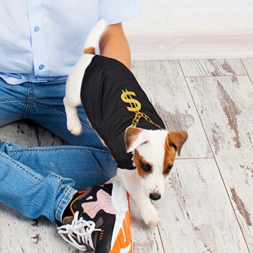 9 Pieces Dog Shirt Printed Black Summer Pet T-Shirt Cool Puppy Shirts Breathable Dog T-Shirts Soft Breathable Puppy Sweatshirt For Small Medium Dogs Cats (S Size) #TOP4