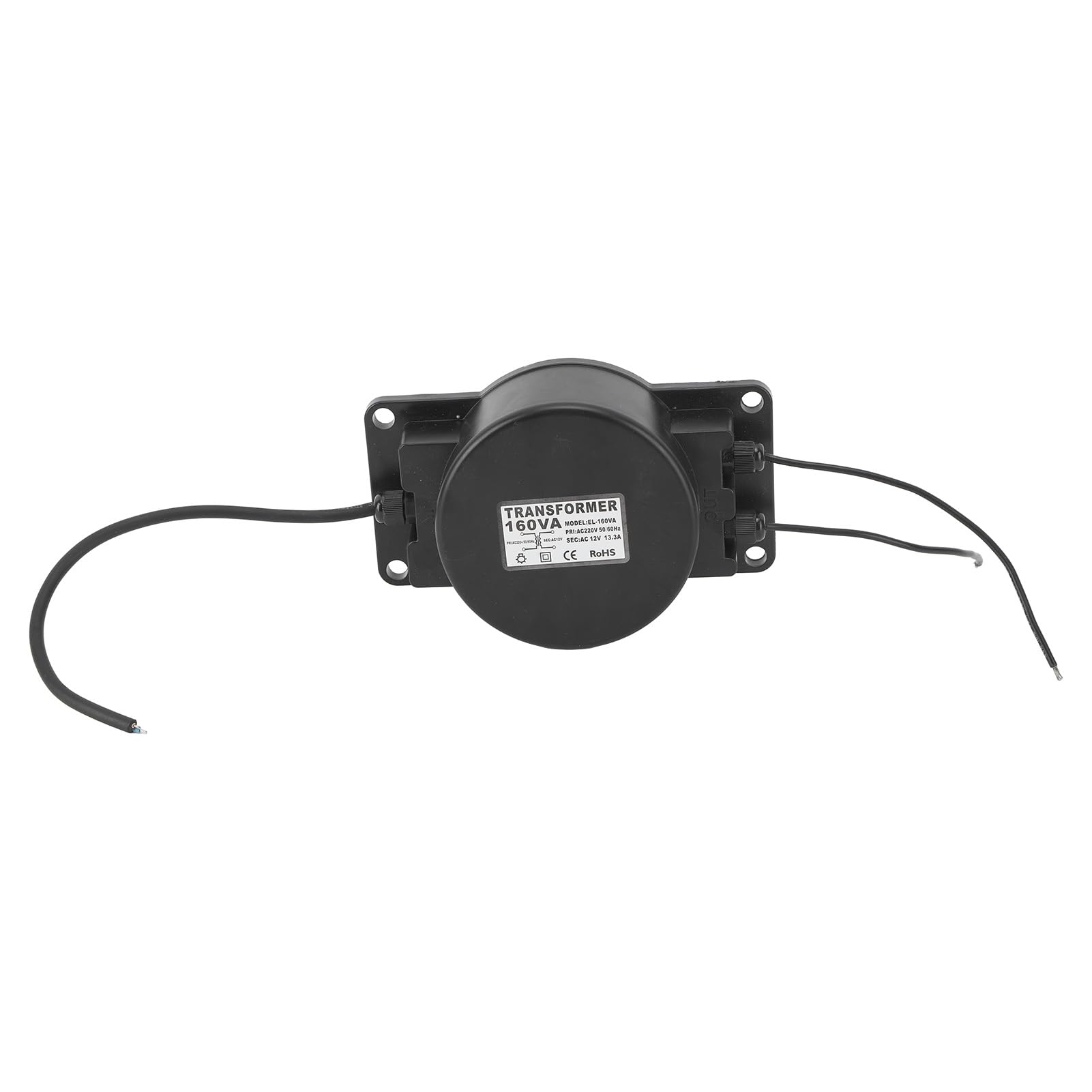 Hyuduo Transformador de Luz Subacuática, Transformador de Luz de Piscina de Cobre ABS 160VA 220V a 12V, Controlador Impermeable IP68 para Lámparas de bajo Voltaje de Fuente de Piscina