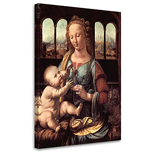 Tableau Da Vinci Madone à l'œillet pour éveiller l'élégance de votre salon