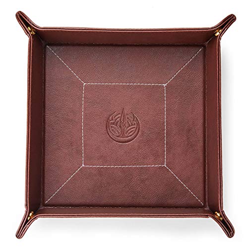 OARIE Leather Tray Bedside Tray Storage Tray Jewelry Organizer for Men Key Wallet