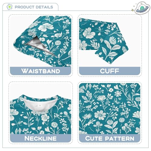 JUNZAN Spring Flowers Cornflower Butterflies Teal Little Boys Sweatshirts Hoodies Crewneck Tops Clothing Shirts Sports 4T3