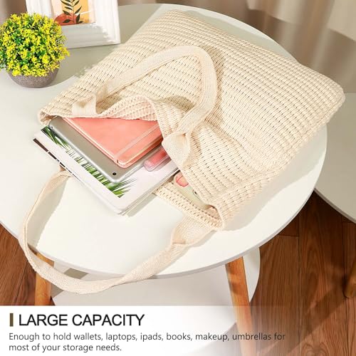 Image of hatisan Crochet Bag for Women, Handmade Knit Beach Tote Bag Summer