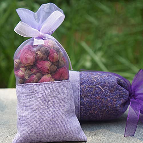 24 bolsas de saquitos de lavanda de algodón vacíos para aroma miniatura 2