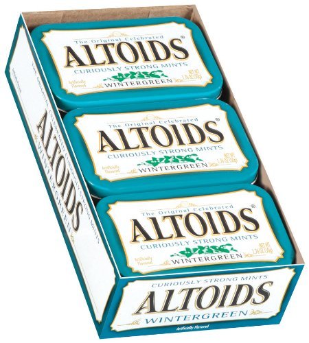 Altoids Wintergreen Candy, 1.76Oz Tin Container, 12 Containers/Box #TOP27