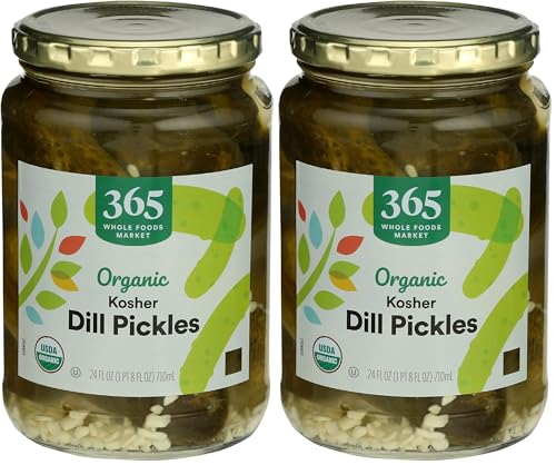 365 by Whole Foods Market, Organic Dill Pickles, 24 Fl Oz (Pack of 2)