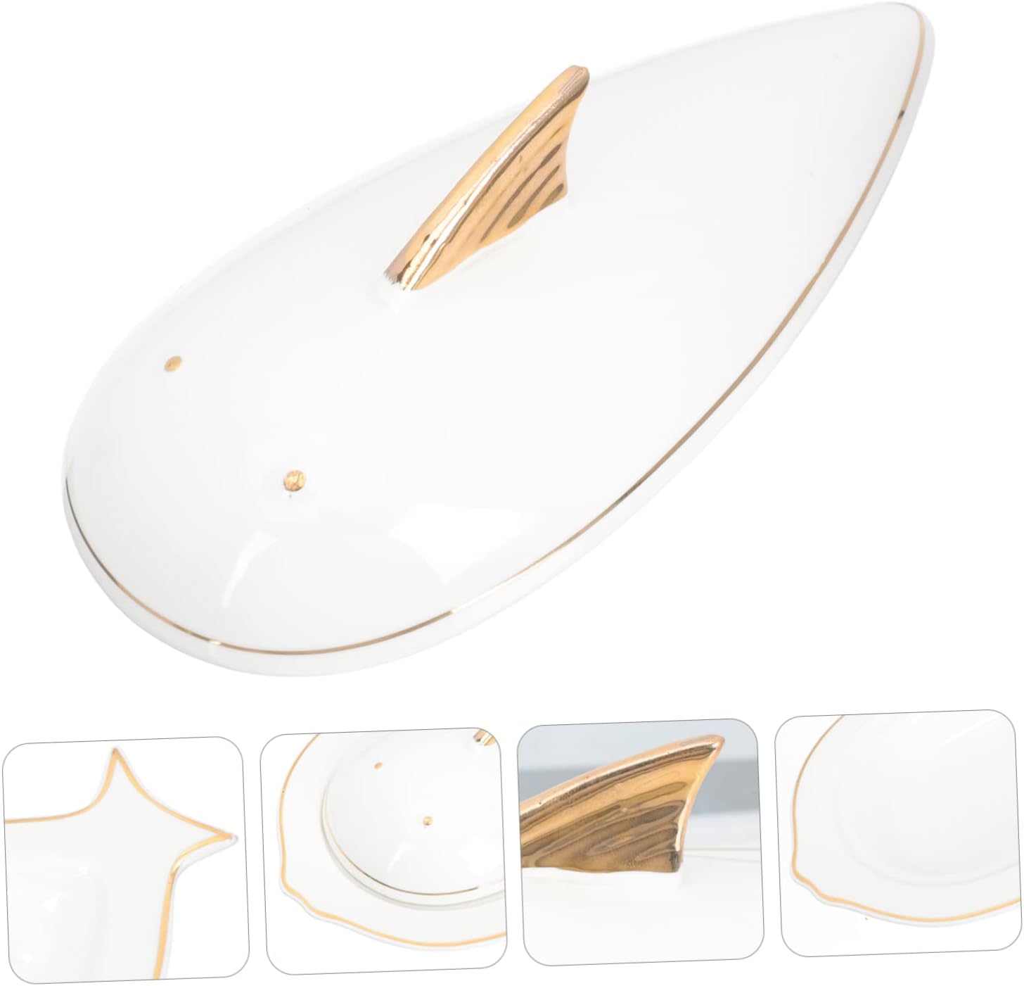 LABRIMP Shape Ceramic Plate Fish Decor Plate Restaurant Tableware Fish Storage Dish Easy Clean