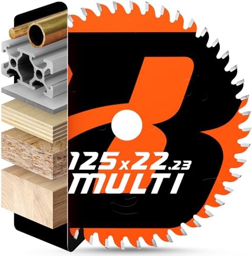 BAUBECK Sägeblatt für Winkelschleifer 125 - Multi Material Feinschnitt - Trennscheibe 125 Holz, Aluminium, Metall uvm. - Trennscheibe Holz 125 kompatibel mit allen gängigen 125er W