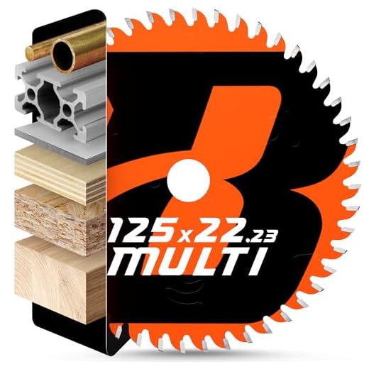 BAUBECK Sägeblatt für Winkelschleifer 125 - Multi Material Feinschnitt - Trennscheibe 125 Holz, Aluminium, Metall uvm. - Trennscheibe Holz 125 kompatibel mit allen gängigen 125er Winkelschleifern