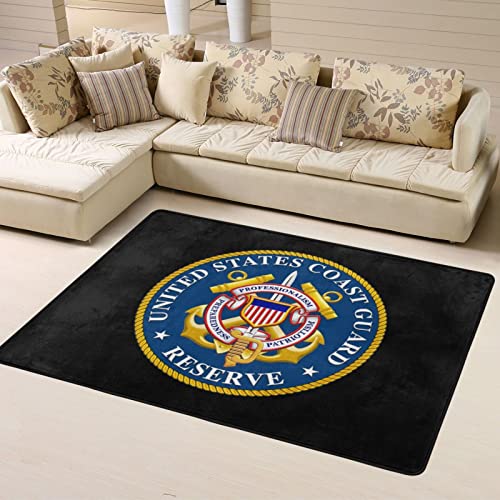 United States Coast Guard Reserve Emblem Area Rug 63x48in