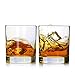 Whiskey Glasses,Set of 2,11 oz,Premium Scotch Glasses,Bourbon Glasses for Cocktails,Rock Style Old Fashioned Drinking Glassware,Perfect for Father's Day Gifts,Party,Bars, Restaurants and Home