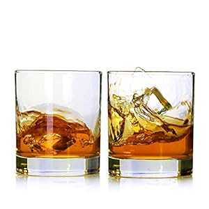 KGnB Whiskey Glasses,Set of 2,11 oz,Premium Scotch Glasses,Bourbon Glasses for Cocktails,Rock Style Old Fashioned Drinking Glassware,Perfect for Father’s Day,Party,Bars,Gift, Restaurants and Home