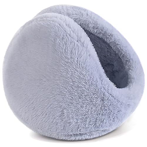 Orejeras para Hombre y Mujer Unisex, Orejeras Frio Invierno, Calentadores de Oídos Felpa Súper Suave, Protectores Cálidas Lana, para Camping Trabajo Esquí Viajes CorrerMantiene Calientes (Gris)