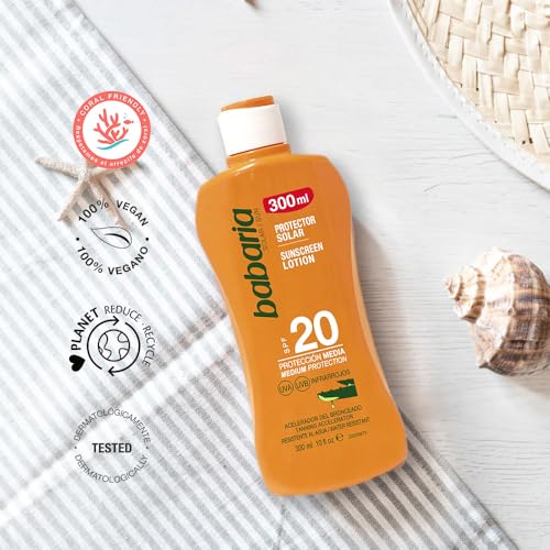 Babaria - Body Milk Protectora Spf20 | Crema Cuerpo Hidratante Para Hombre Y Mujer | Protector Solar Spf20 | Leche Corporal Hidratante Con Aloe Vera | Crema Solar - imagen 4