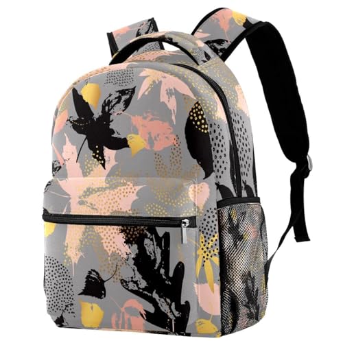 Sac de voyage décontracté multicolore avec motif feuilles d'automne pour filles
