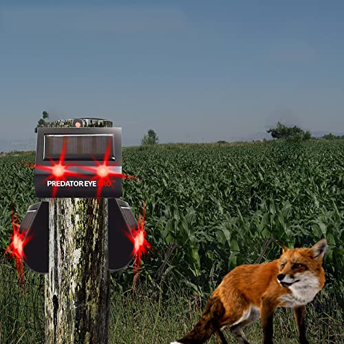 ASPECTEK Predator Eye PRO - Solar-Powered Predator Light with Kick Stand, 4600 Sq. Ft. Coverage for Night-Time Animal Control and Pest Repeller, 2 Pack
