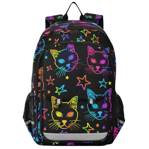 Sac à dos ordinateur portable enfants chats étoiles grand collège