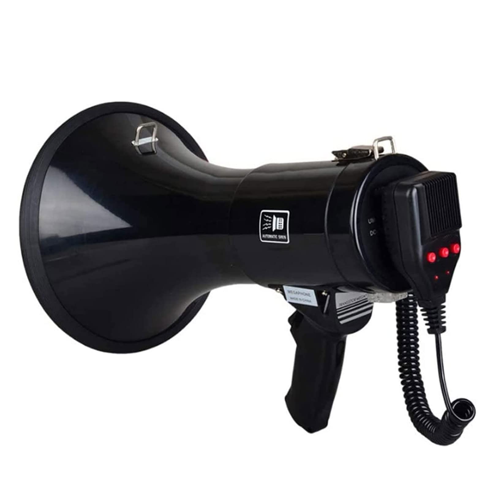 ppARK Megafon Handheld Bullhorn Tragbarer Megaphon-Lautsprecher 50 W Outdoor Shouter Lautsprecher Hohe Härte Lautsprecher Eingebaute Sirene für den Außenbereich TröTe
