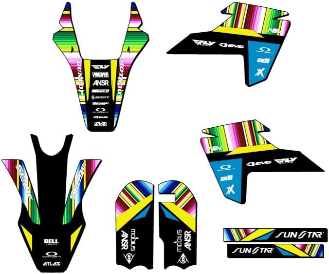 Vista 6 de Mini TC 50 Serape Black Senge Graphics 2018-2023 Kit completo compatible con Husqvarna