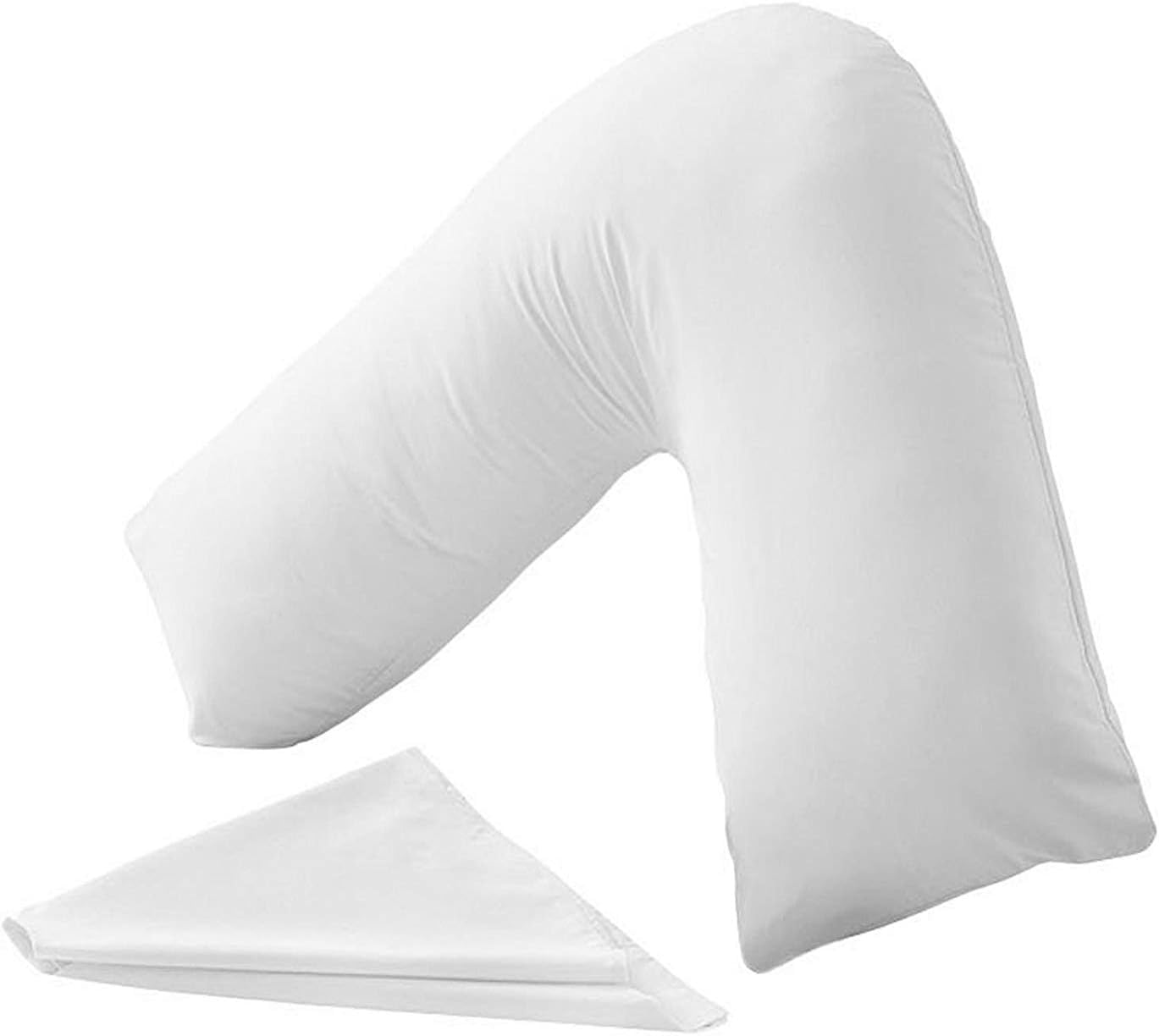 AmigoZone V Shaped Pillow Pregnancey Maternity Orthopaedic Support Nursing Pillow Only (Standard V Pillow)