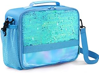 Kids Lunch Box Insulated Kids Lunch Bag for School,Lunch Box for Girls Kids with Adjustable Shoulder Strap&Bottle Holder,Girls Lunch Box with Durable Zipper Pockets ,Keep Food Cold&Warm for Long Time