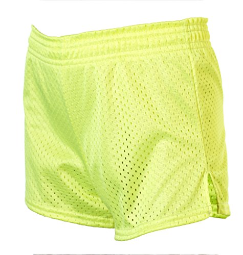 EMC Sports Mini-Mesh Shorts, Neon Yellow, Medium