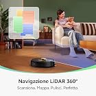 Foto di Vexilar Upgrade 10,000Pa Robot Aspirapolvere Lavapavimenti con Mappatura, 3 Ore, Silenzioso W9 Aspirapolvere Robot Lavapavimenti Potente Laser per Pavimenti/Tappeti,Controllo Vocale/APP/Telecomando