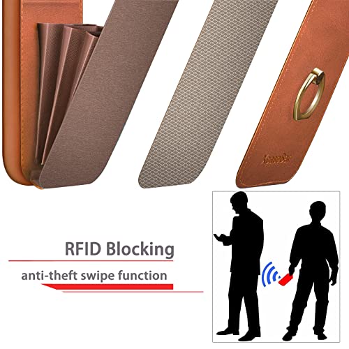 XcaseBar Capa carteira para Smasung Galaxy A13 5G com [suporte de anel de rotação de 360°] 【Bloqueio