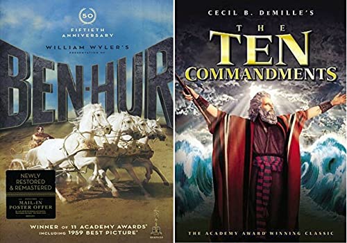 Easter Family Classics: The Ten Commandments + Ben-Hur 2 DVD Bundle Easter Holiday Modern Classics