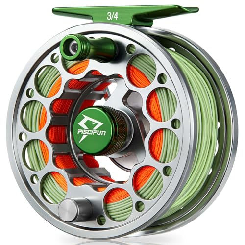 Piscifun Sword Fly Fishing Reel with Line, Pre-Loaded CNC Machined...