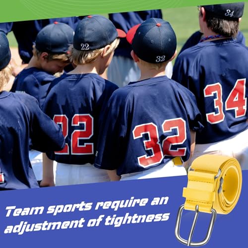Image of Hercicy 3 Pieces Adult and Youth Baseball Softball Uniform Belts, Adjustable Size Uniform Belt