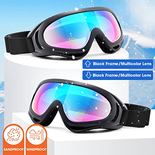 Mambaout US-MAMBAOUT-SKIGOGGLEX400-01 2-Pack Snow Ski Goggles, Snowboard Goggles For Men, Women thumb #1