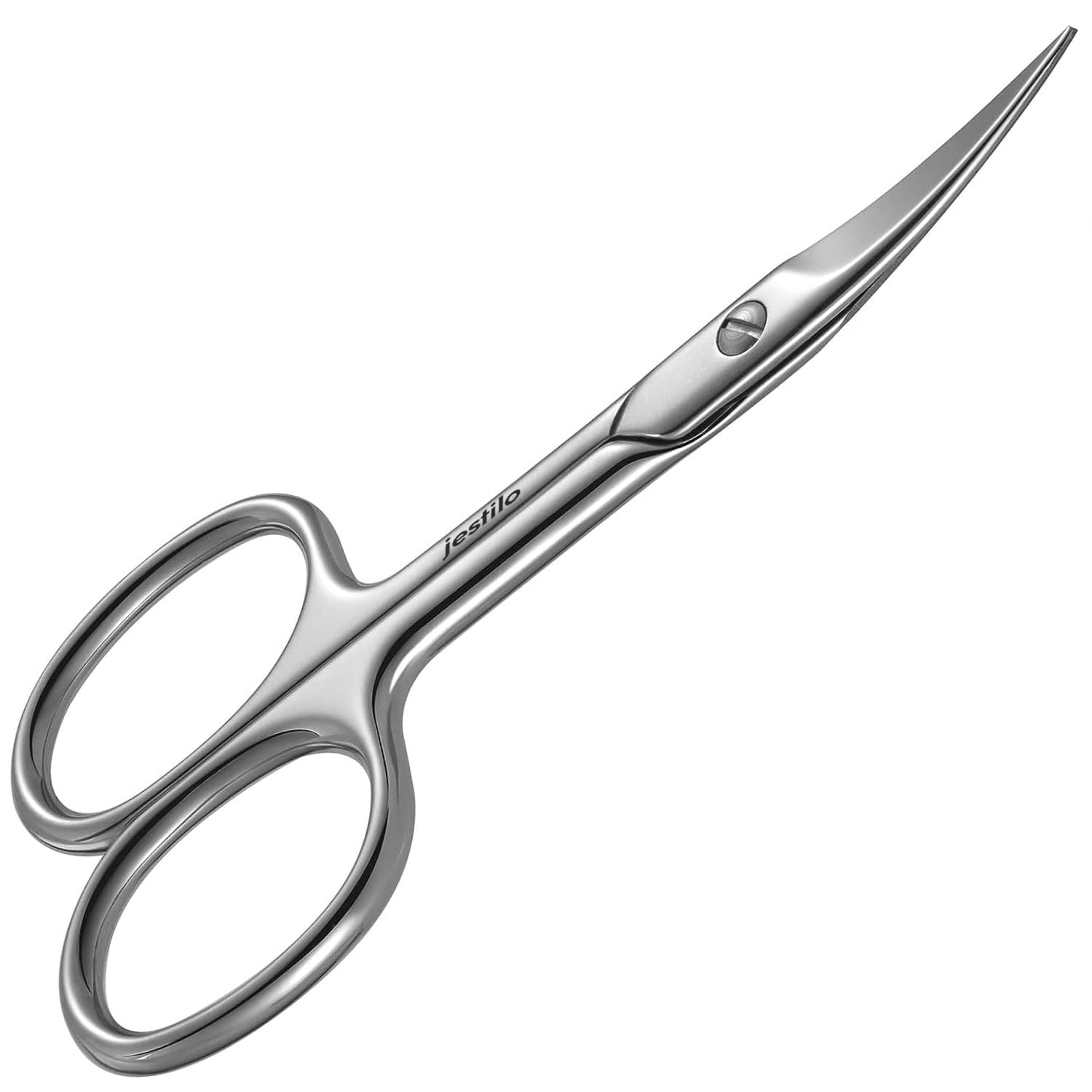Jestilo Stainless Steel Nail Scissors for Women and Men, Professional Cuticle Scissor, Multi Purpose with Sharp Pointed Curved Tips for Finger Nails, Toe Nails, Nose Hair, Moustache and Beard